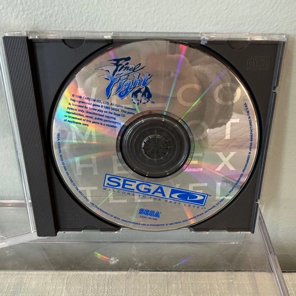 Final Fight CD Sega 1993 NA / Complete in Box CIB / Manual Reg Card / Game Case